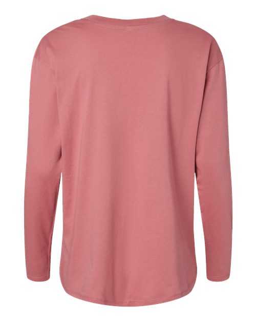 Lat 3508 Ladies&#39; Relaxed Fine Jersey Long Sleeve Tee - Mauvelous - HIT a Double - 1