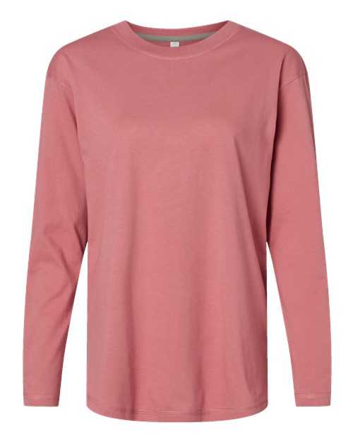 Lat 3508 Ladies&#39; Relaxed Fine Jersey Long Sleeve Tee - Mauvelous - HIT a Double - 2