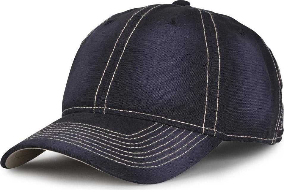 The Game GB439 Enzyme Washed Canvas Cap - Navy - HIT A Double