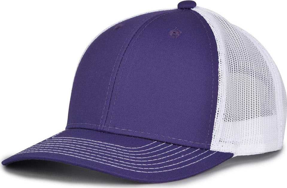 The Game GB452E Everyday Trucker Cap - Purple White - HIT a Double