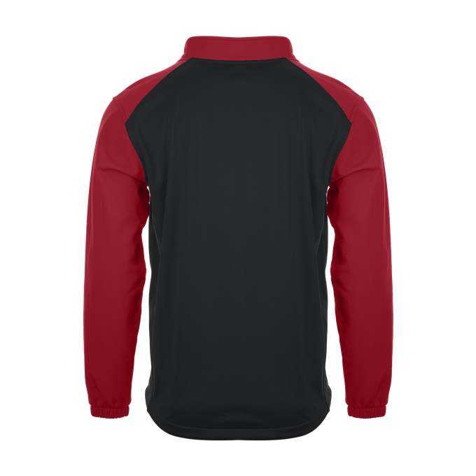 Badger Sport 7650 Sport Soft Shell Jacket - Black Red - HIT a Double - 4