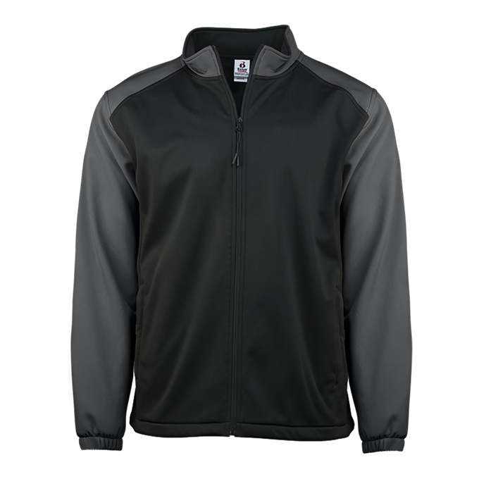 Badger Sport 2650 Soft Shell Sport Youth Jacket - Black Graphite - HIT a Double - 1