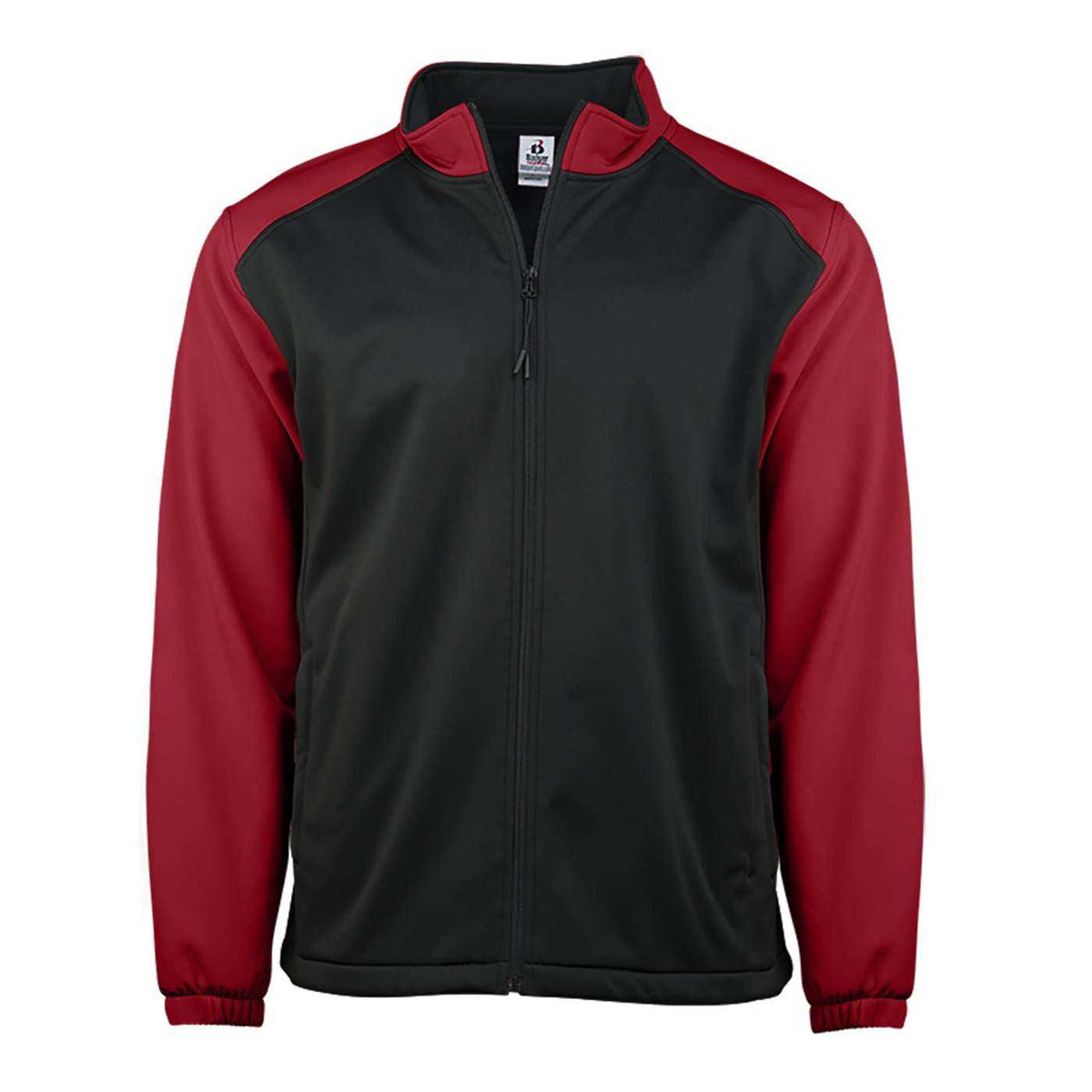 Badger Sport 7650 Sport Soft Shell Jacket - Black Red - HIT a Double - 1
