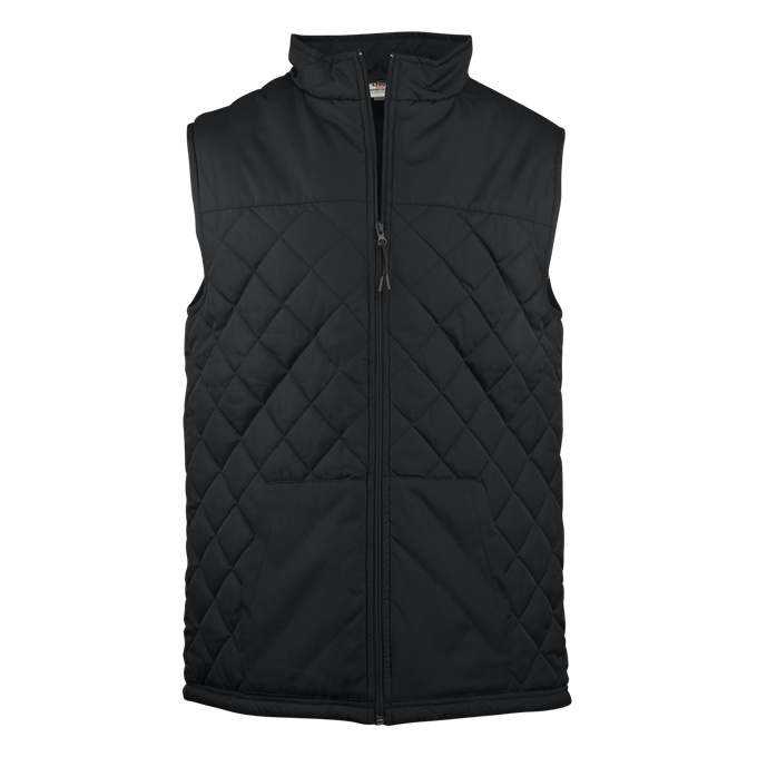 Badger Sport 7660 Quilted Vest - Black - HIT a Double - 1