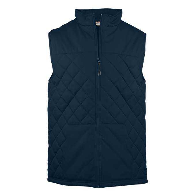 Badger Sport 7666 Quilted Women's Vest - Navy - HIT a Double - 1