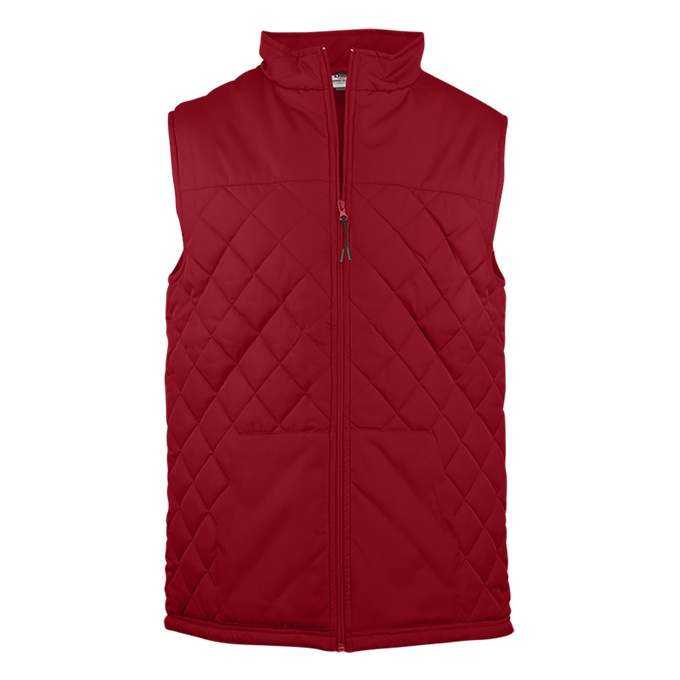Badger Sport 7666 Quilted Women&#39;s Vest - Red - HIT a Double - 1
