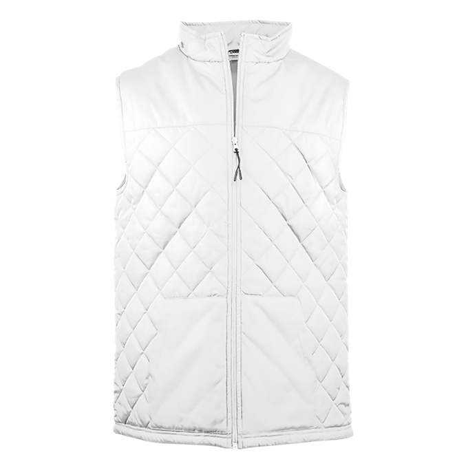 Badger Sport 7660 Quilted Vest - White - HIT a Double - 1