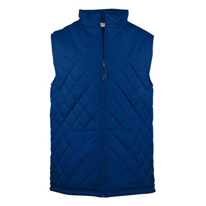 Badger Sport 7666 Quilted Women's Vest - Royal - HIT a Double - 1