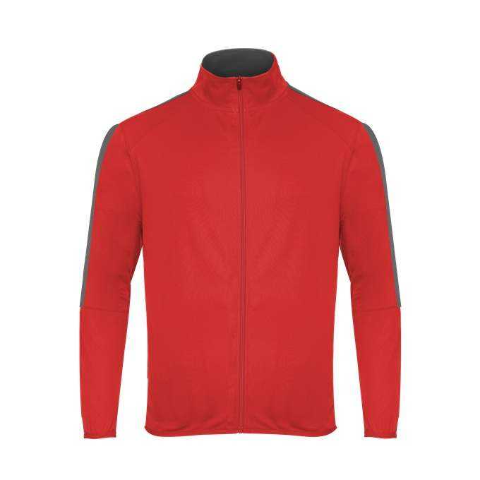Badger Sport 772100 Blitz Outer-Core Jacket - Red Graphite - HIT a Double - 1