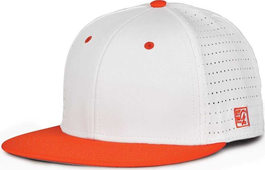 The Game GB999 Low Pro Perforated GameChangerCap - White Orange - HIT a Double
