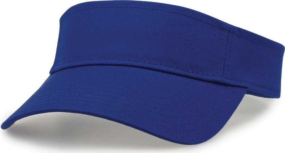 The Game GB464 Cotton Twill Visor - Royal - HIT A Double