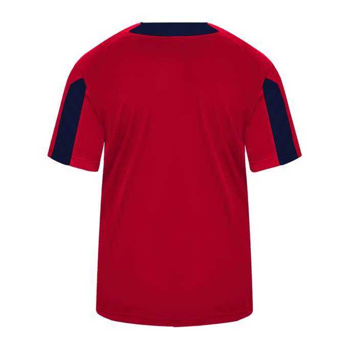 Badger Sport 2976 Youth Striker Badger Sport Placket - Red Navy - HIT a Double - 3