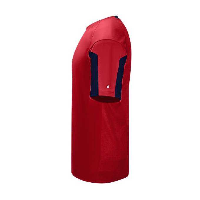 Badger Sport 2976 Youth Striker Badger Sport Placket - Red Navy - HIT a Double - 2
