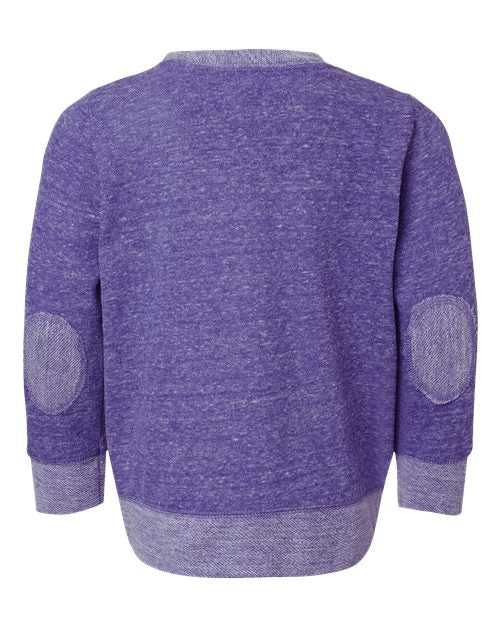 Rabbit Skins 2279 Youth Harborside Mlange French Terry Long Sleeve with Elbow Patches - Purple Melange - HIT a Double - 2