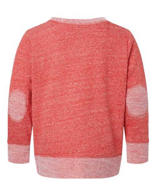 Rabbit Skins 2279 Youth Harborside Mlange French Terry Long Sleeve with Elbow Patches - Red Melange - HIT a Double - 2