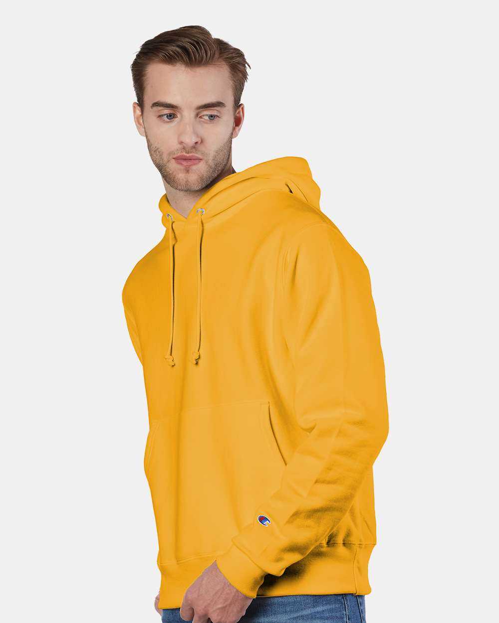 Champion S101 Reverse Weave Hooded Sweatshirt - C Gold - HIT a Double - 1