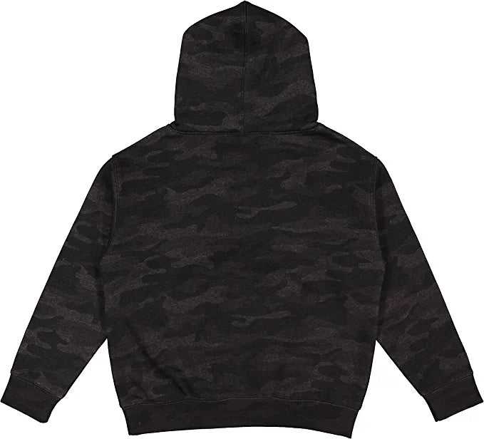 Lat 2296 Youth Pullover Hooded Sweatshirt - Storm Camo" - "HIT a Double