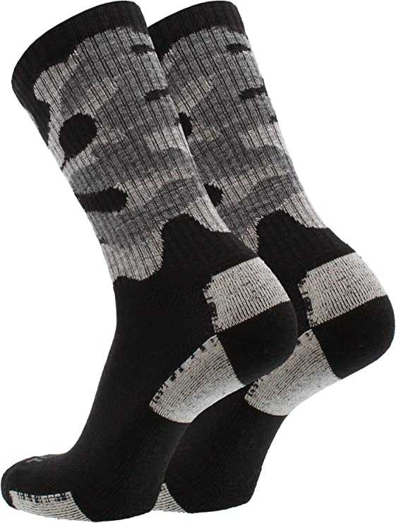 TCK Merino Wool Crew Socks - Black Camo