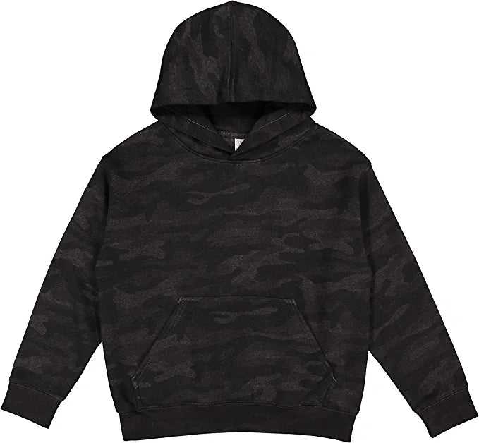 Lat 2296 Youth Pullover Hooded Sweatshirt - Storm Camo&quot; - &quot;HIT a Double