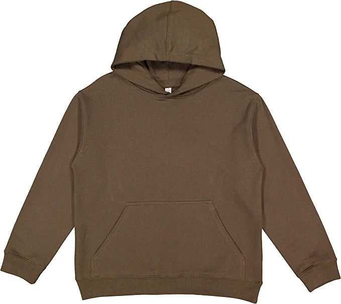 Lat 2296 Youth Pullover Hooded Sweatshirt - Military Green - HIT a Double - 4