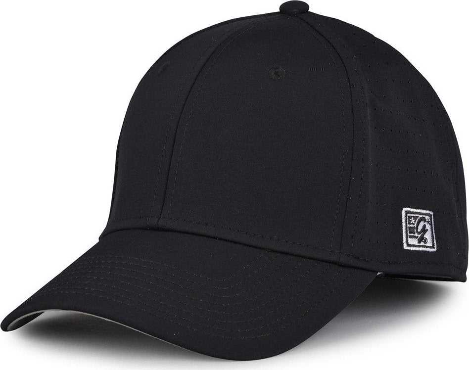 The Game GB904 Precurved Perforated Gamechanger Cap - Black - HIT A Double