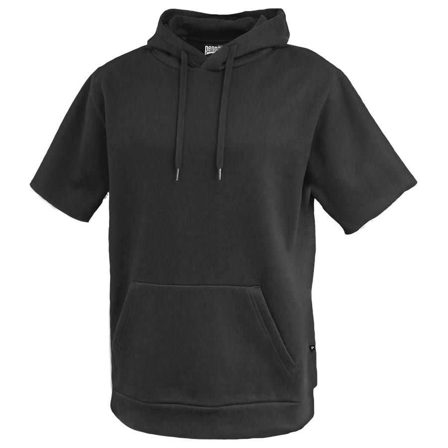 Pennant 8220 Fleece Short Sleeve Hoodie - Black - HIT a Double