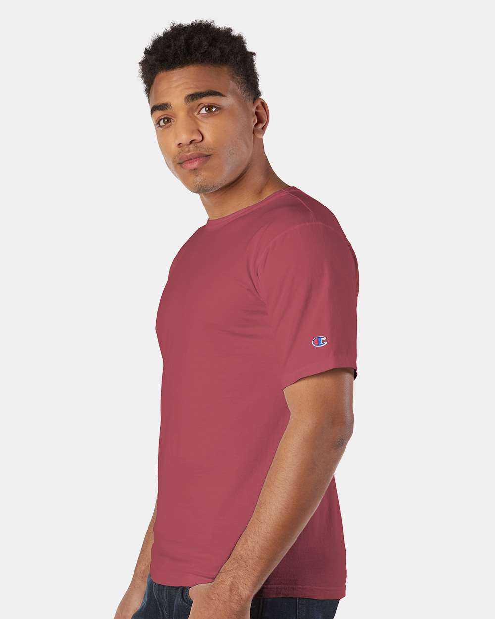 Champion CD100 Garment Dyed Short Sleeve T-Shirt - Crimson - HIT a Double