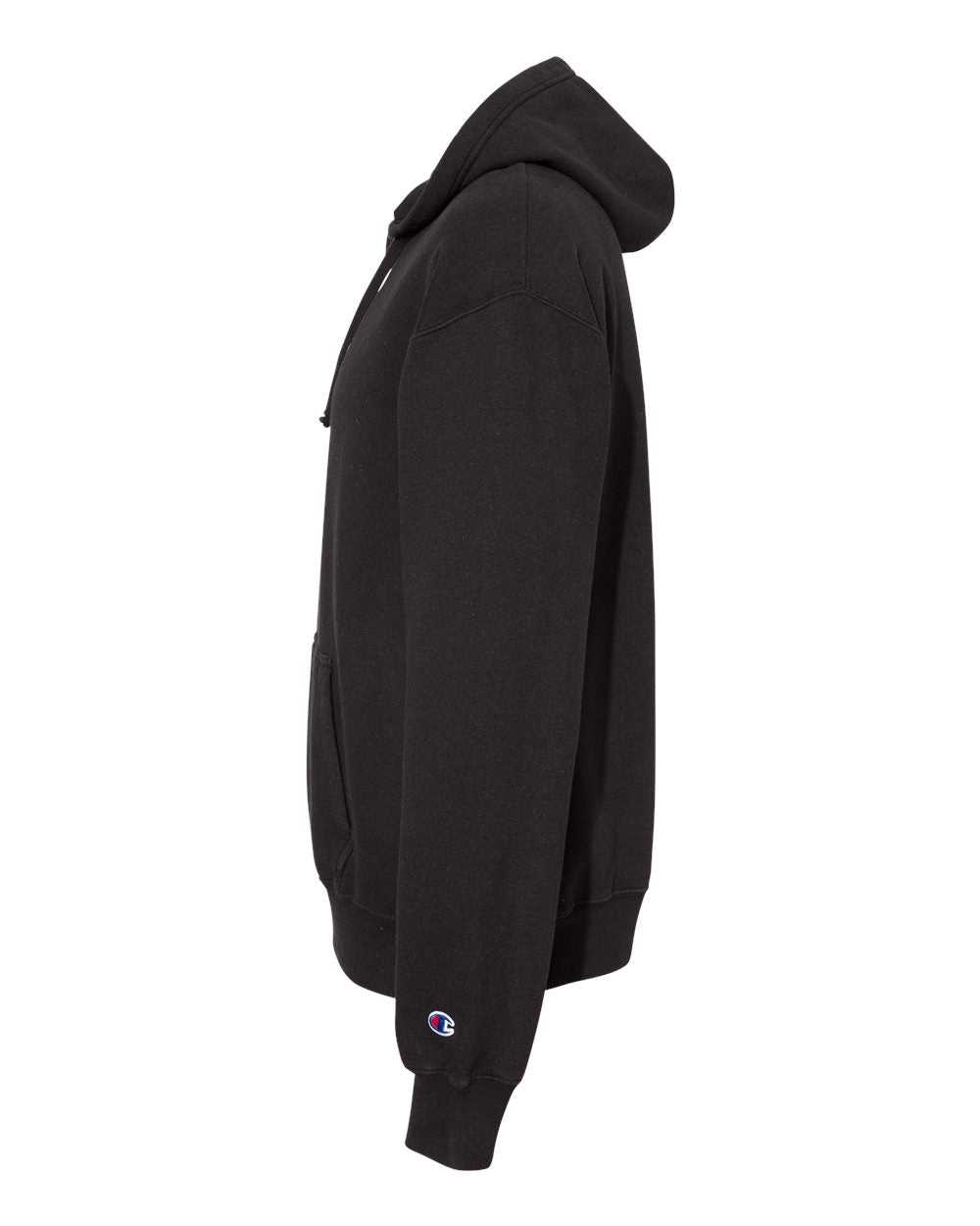 Champion CD450 Garment Dyed Hooded Sweatshirt - Black - HIT a Double - 5
