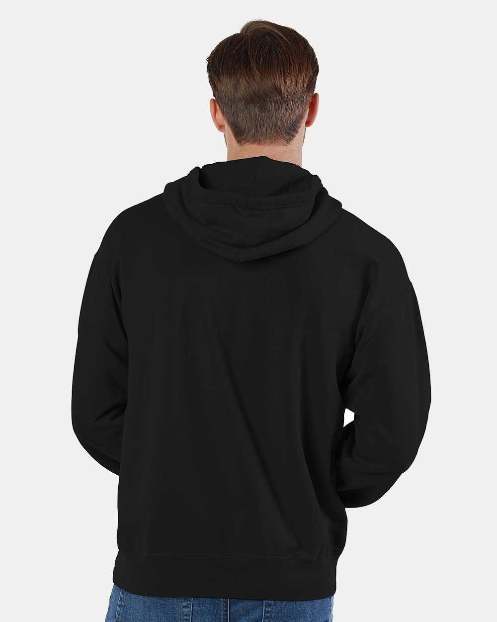 Champion CD450 Garment Dyed Hooded Sweatshirt - Black - HIT a Double - 3