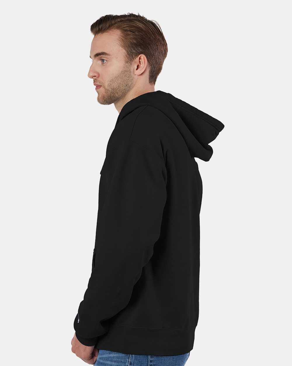 Champion CD450 Garment Dyed Hooded Sweatshirt - Black - HIT a Double - 2