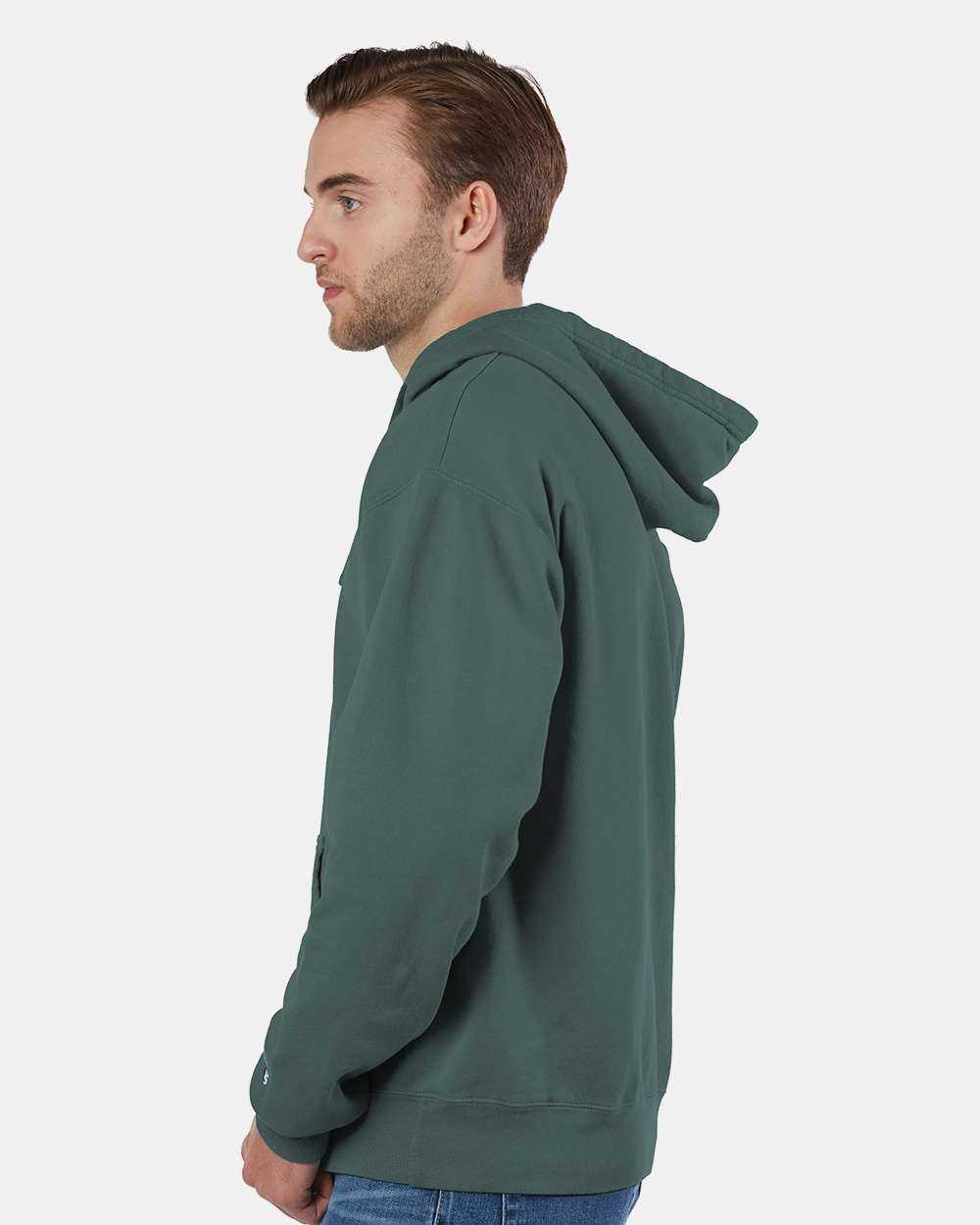 Champion CD450 Garment Dyed Hooded Sweatshirt - Cactus - HIT a Double - 2