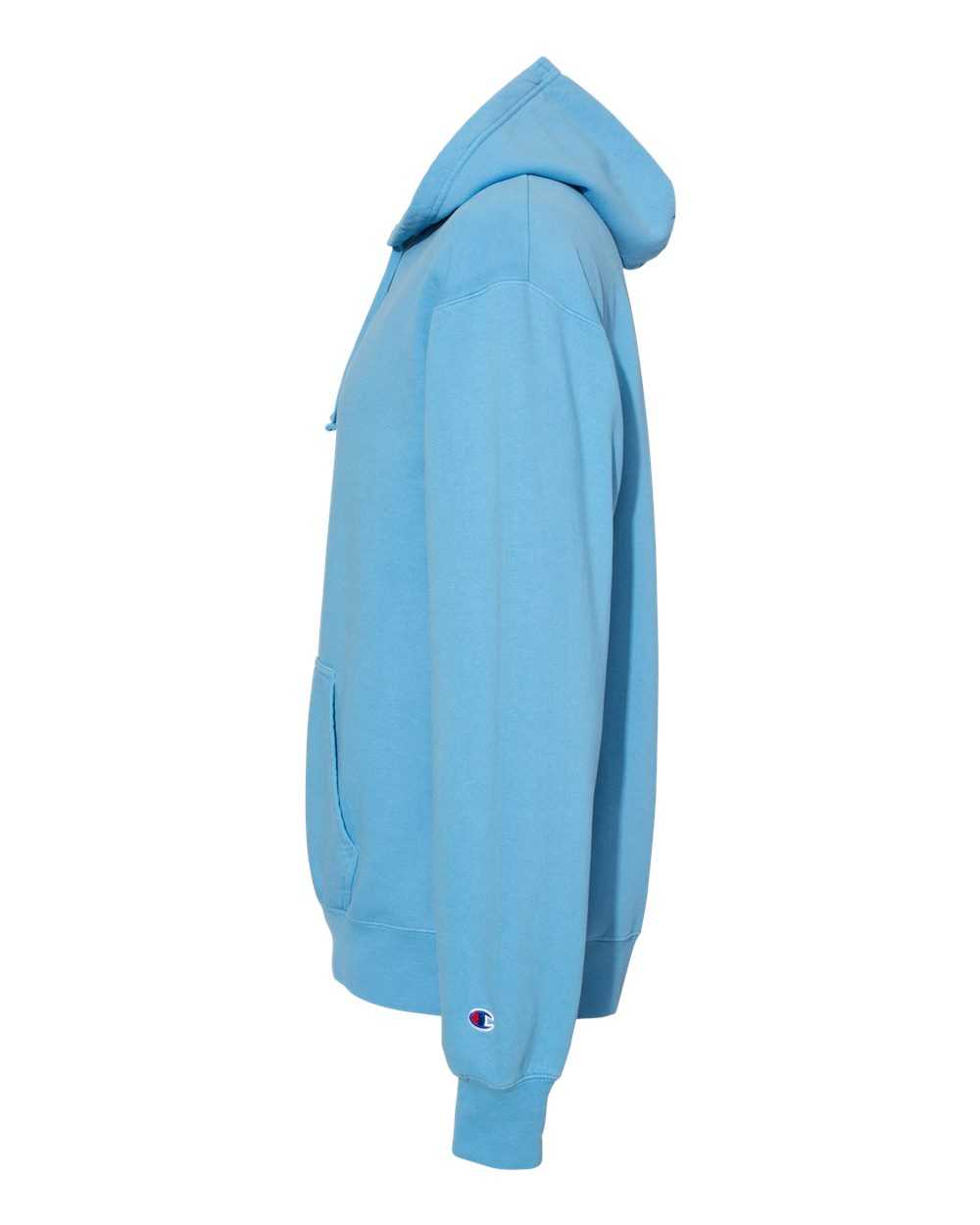 Champion CD450 Garment Dyed Hooded Sweatshirt - Delicate Blue - HIT a Double - 5