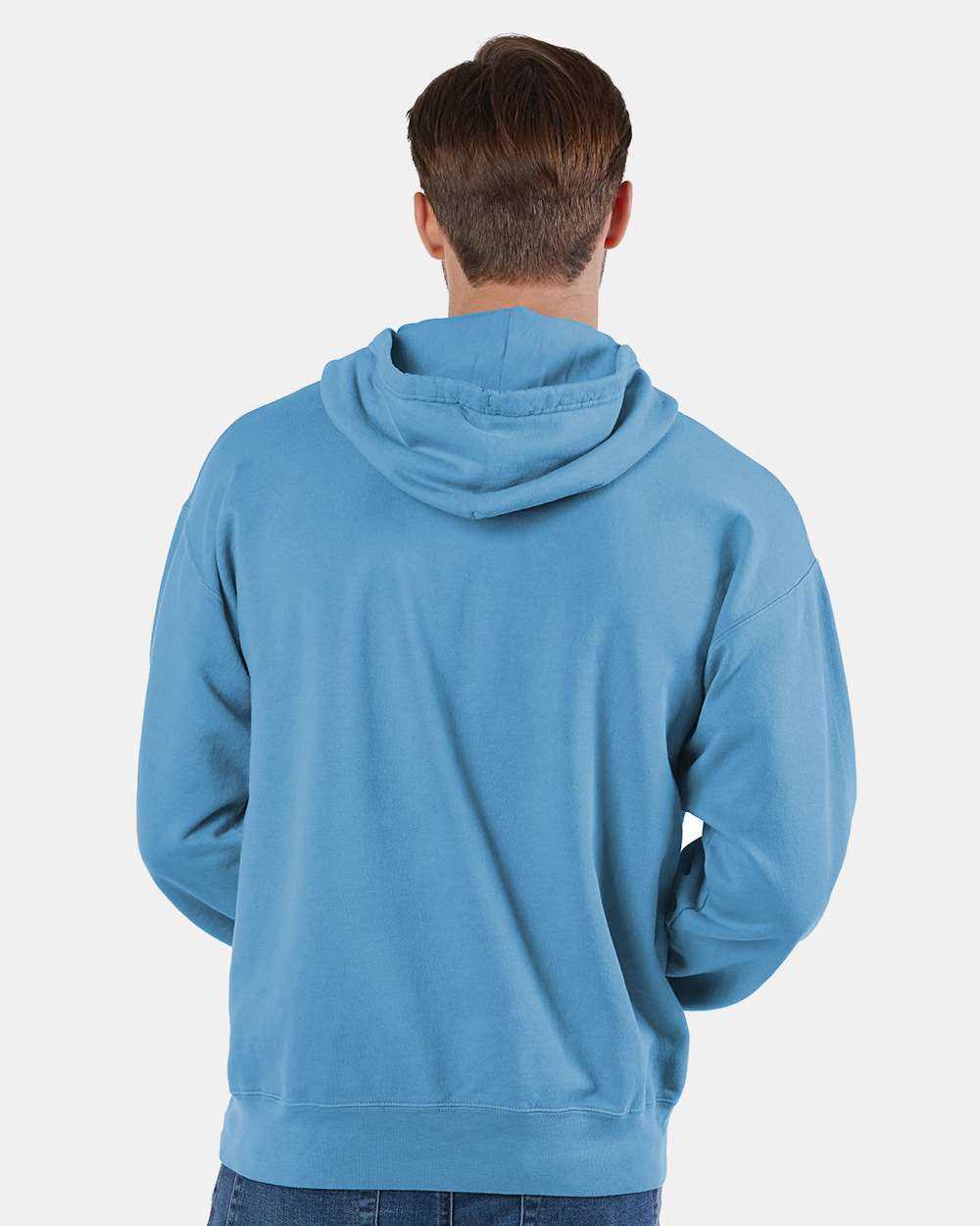 Champion CD450 Garment Dyed Hooded Sweatshirt - Delicate Blue - HIT a Double - 3
