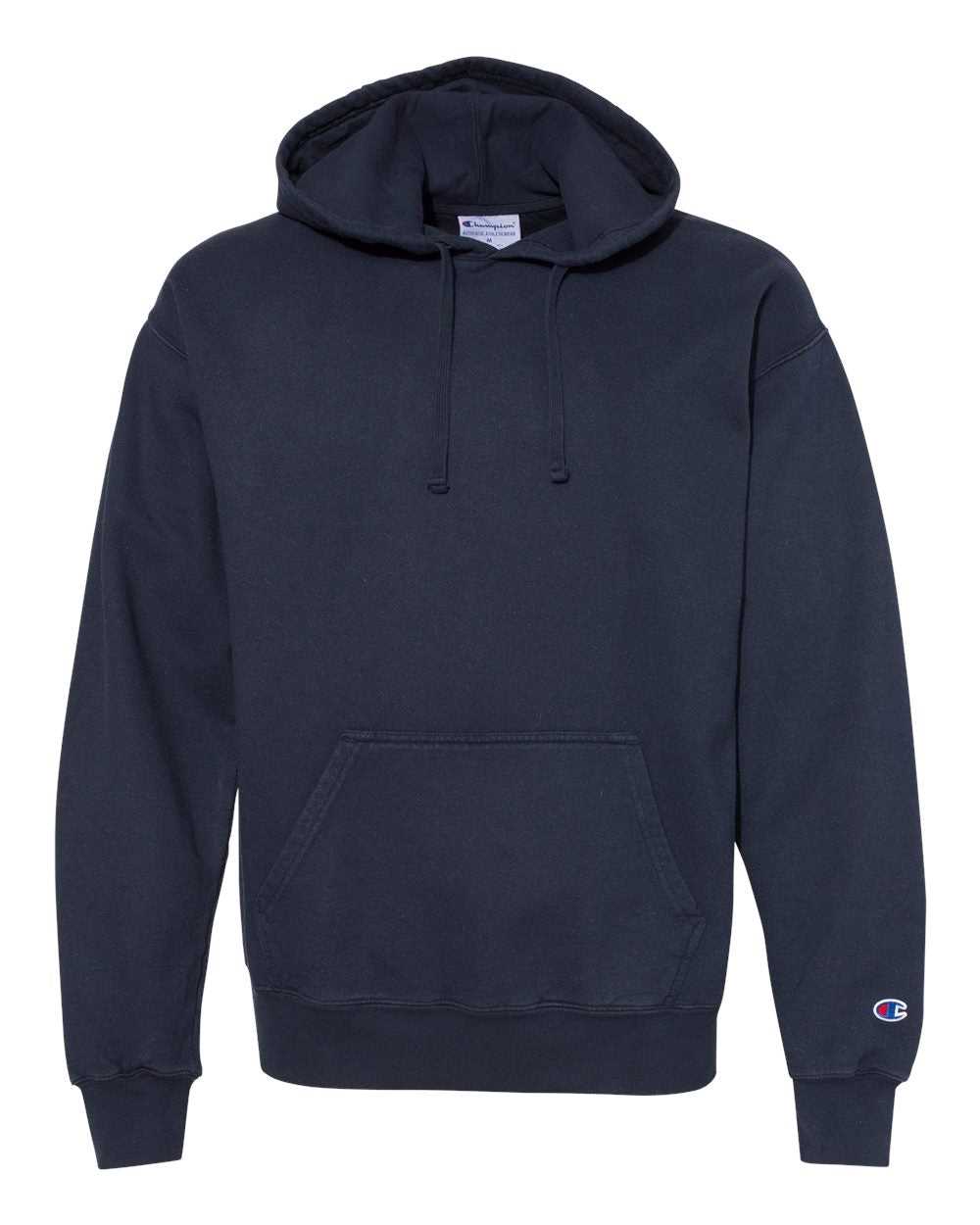 Champion CD450 Garment Dyed Hooded Sweatshirt - Navy - HIT a Double - 4