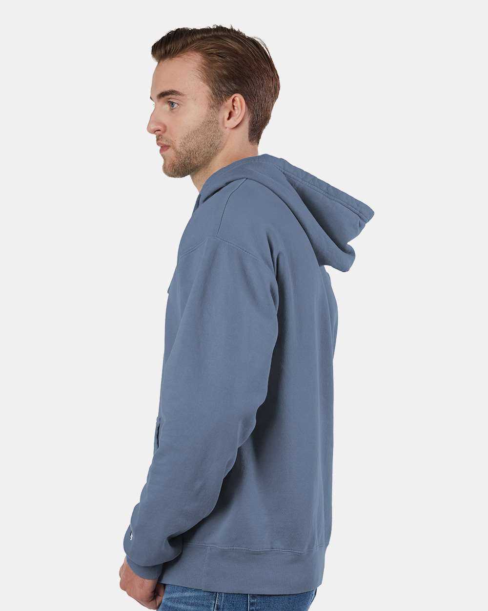 Champion CD450 Garment Dyed Hooded Sweatshirt - Saltwater - HIT a Double - 2