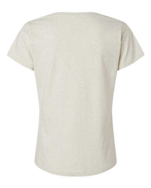 Lat 3507 Women's V-Neck Fine Jersey Tee - Natural Heather - HIT a Double - 1