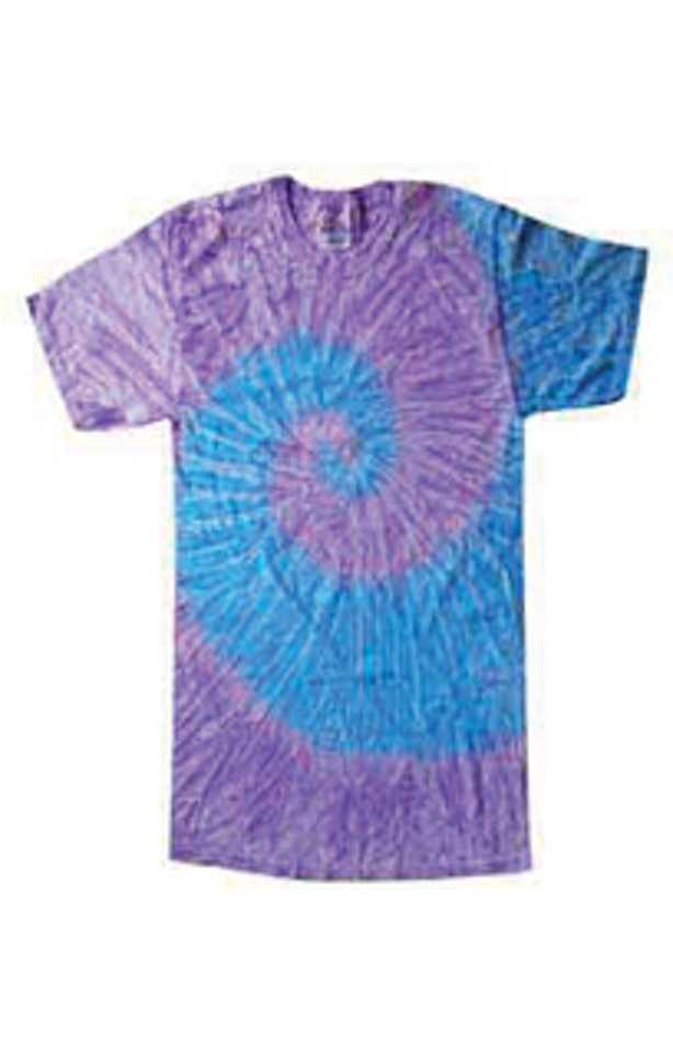Tie-Dye CD100Y Youth 54 oz 100% Cotton T-Shirt - Spiral Lav Blue - HIT a Double
