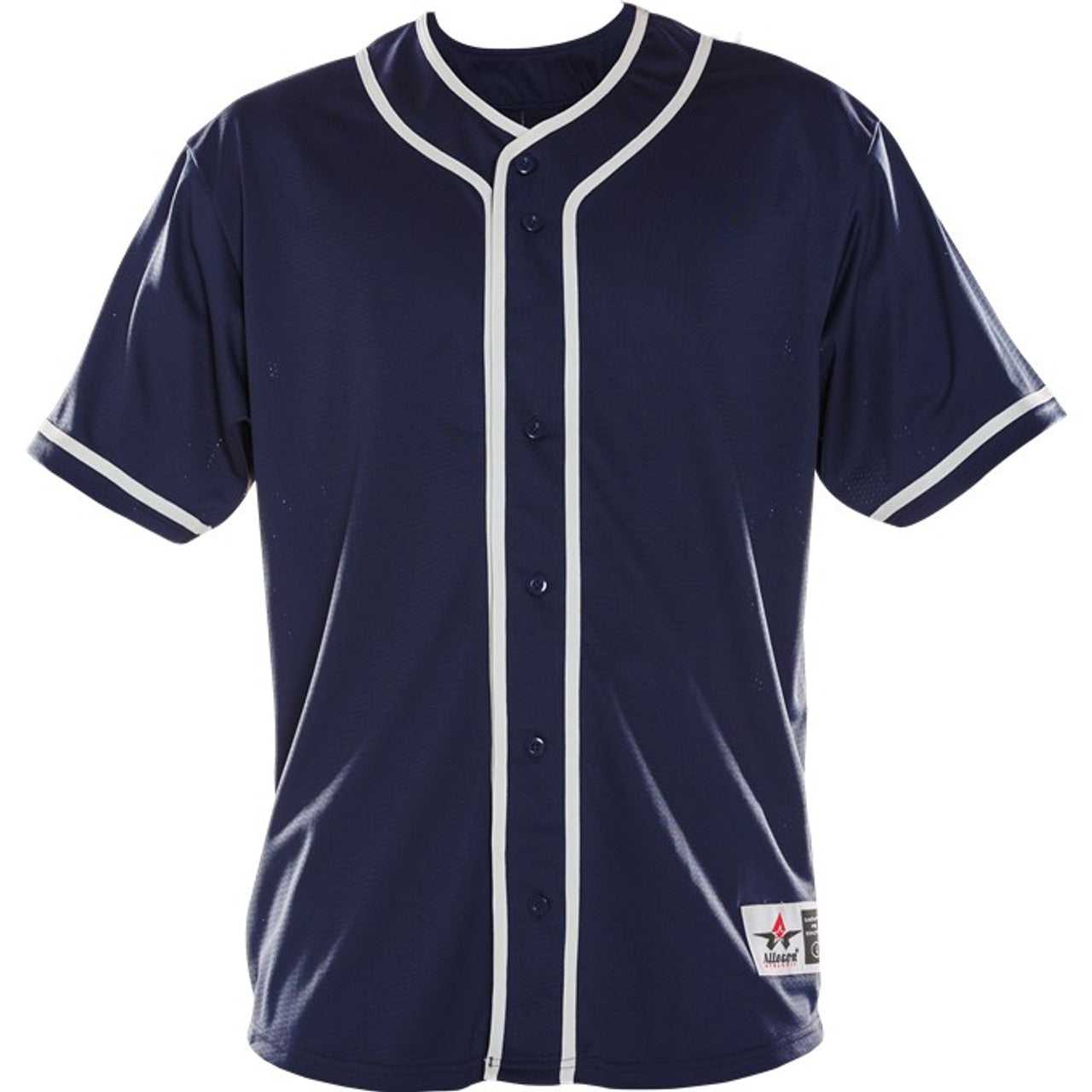 Alleson Athletic 52MBBJY Youth Diamond Jersey - Navy White - HIT a Double - 1