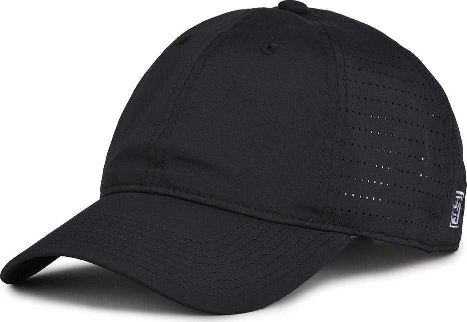 The Game GB424 Perforated GameChanger Cap - Black - HIT A Double