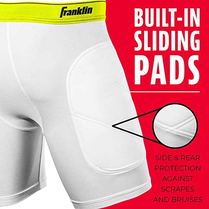 Franklin Youth Baseball Sliding Shorts - White - HIT a Double