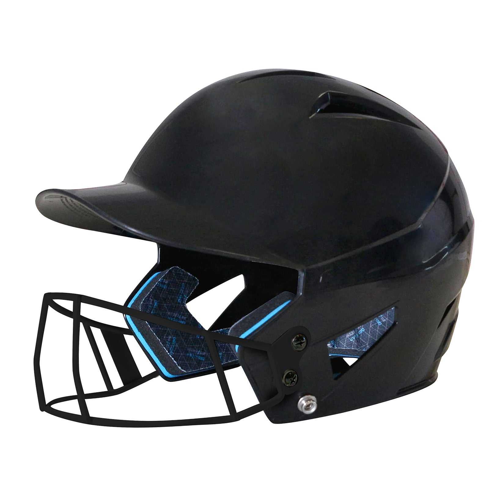 Champro HXFPU HX Rookie Uncoated Softbll Helmet with Facemask - Black - HIT a Double