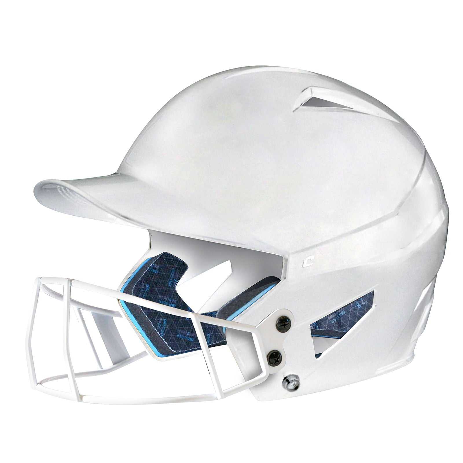 Champro HXFPU HX Rookie Uncoated Softbll Helmet with Facemask - White - HIT a Double