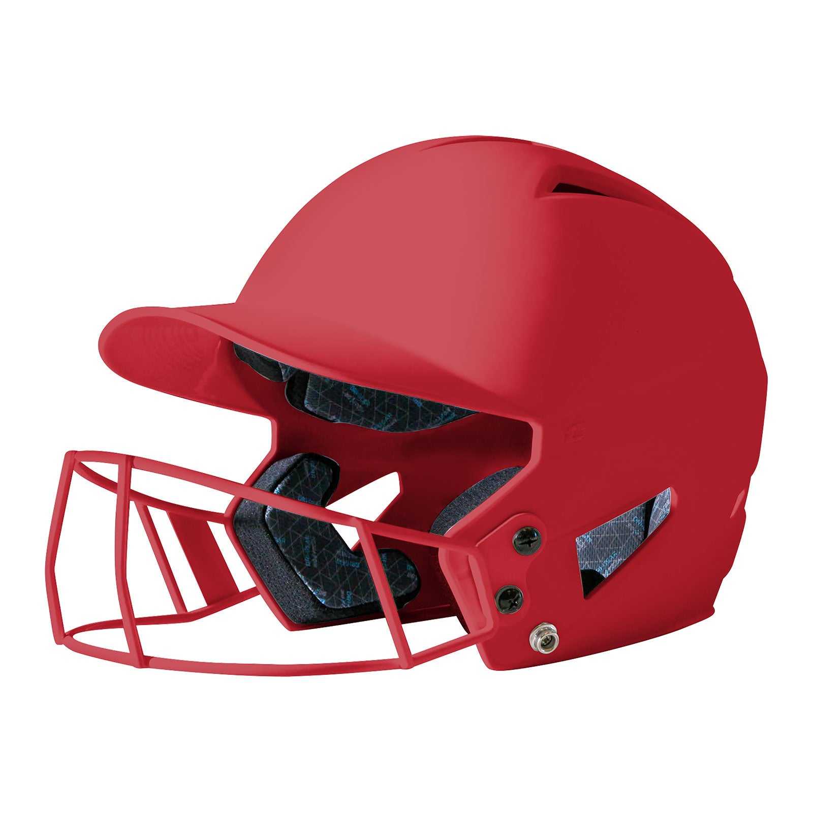 Champro HXFPM HX Rise Matte Softball Helmet with Facemask - Scarlet - HIT aa double