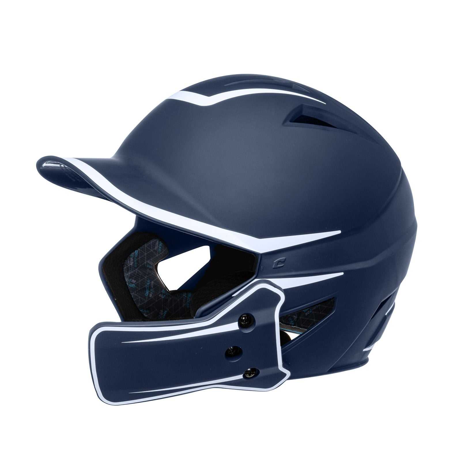 Champro HXM2JG HX Legend Plus 2-Tone Baseball Helmet with Flap - Navy White - HIT a Double