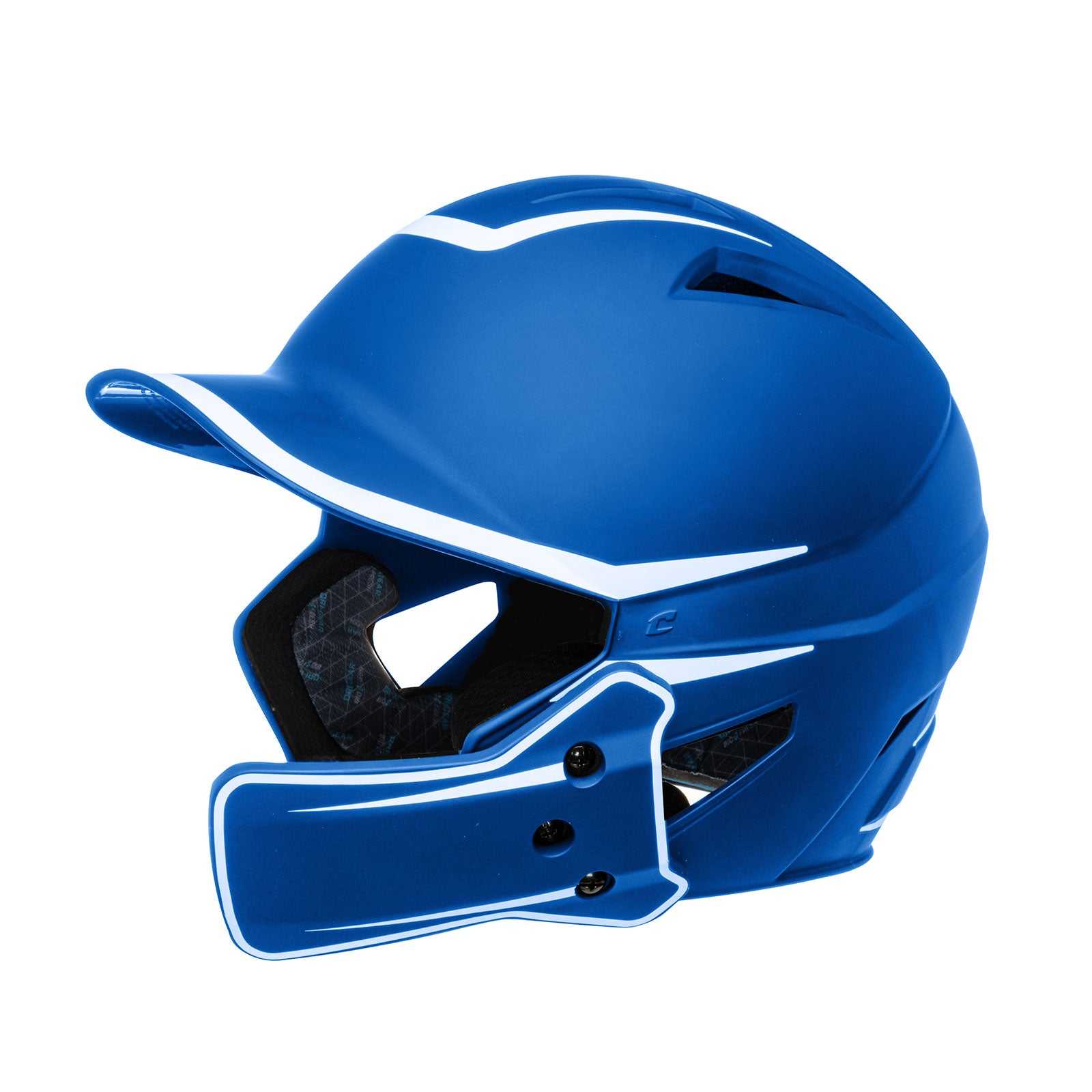 Champro HXM2JG HX Legend Plus 2-Tone Baseball Helmet with Flap - Royal White - HIT a Double