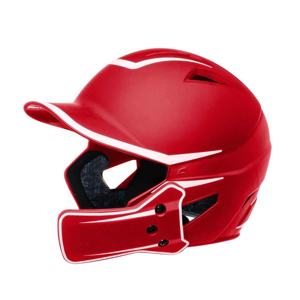 Champro HXM2JG HX Legend Plus 2-Tone Baseball Helmet with Flap - Scarlet White - HIT a Double