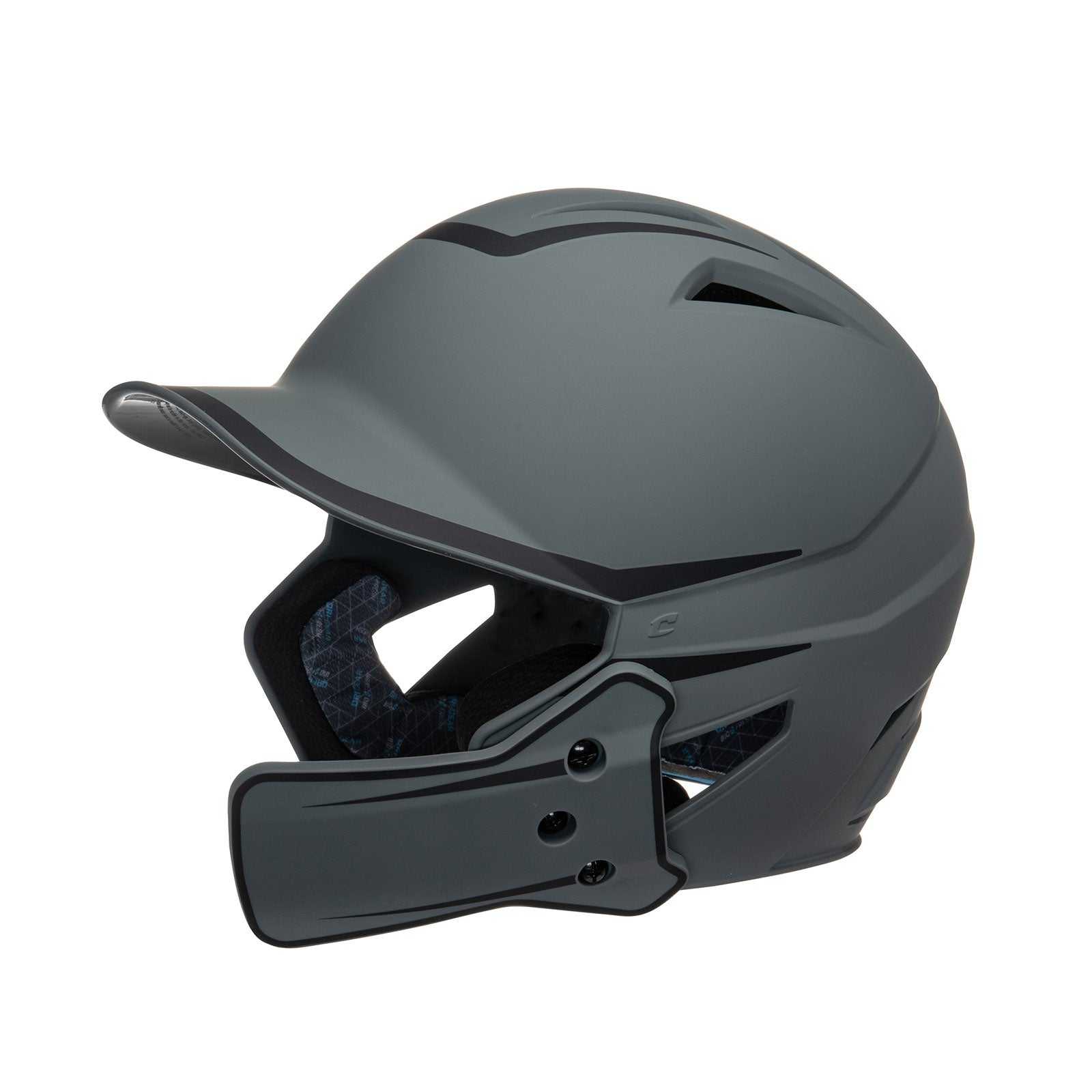 Champro HXM2JG HX Legend Plus 2-Tone Baseball Helmet with Flap - Graphite Black - HIT a Double