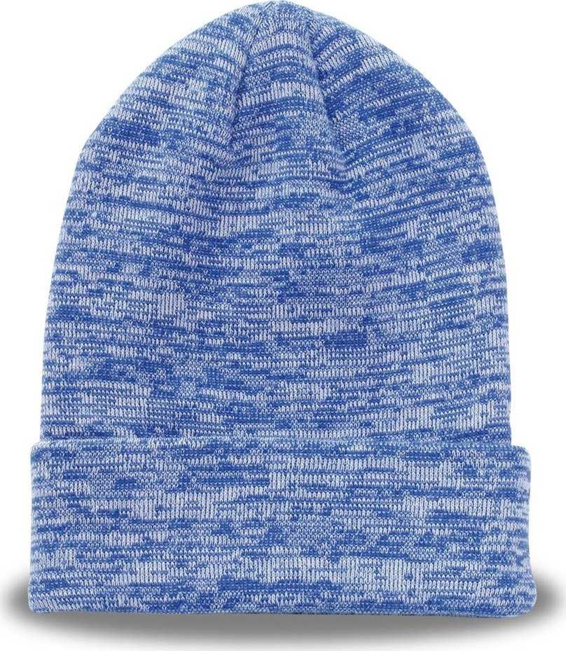 The Game GB449 Athletic Heather Roll Up Beanie - Royal - HIT A Double