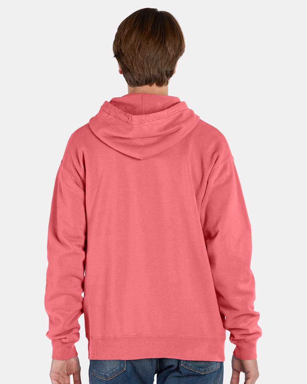 Comfortwash GDH450 Garment Dyed Unisex Hooded Pullover Sweatshirt - Coral Craze - HIT a Double