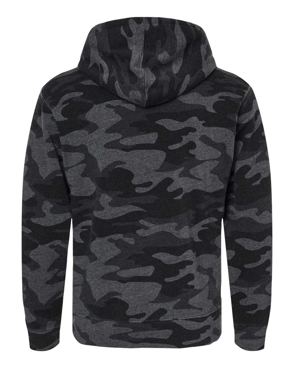 J. America 8871 Triblend Fleece Hooded Sweatshirt - Black Camo Triblend - HIT a Double